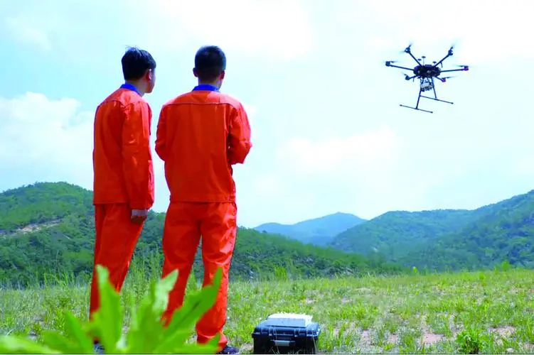 牡丹无人机倾斜摄影巡检拍摄